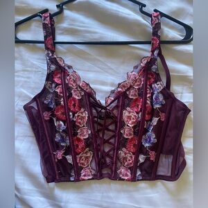 Victoria's Secret Purple and Pink Lace Bra with Adjustable Straps
